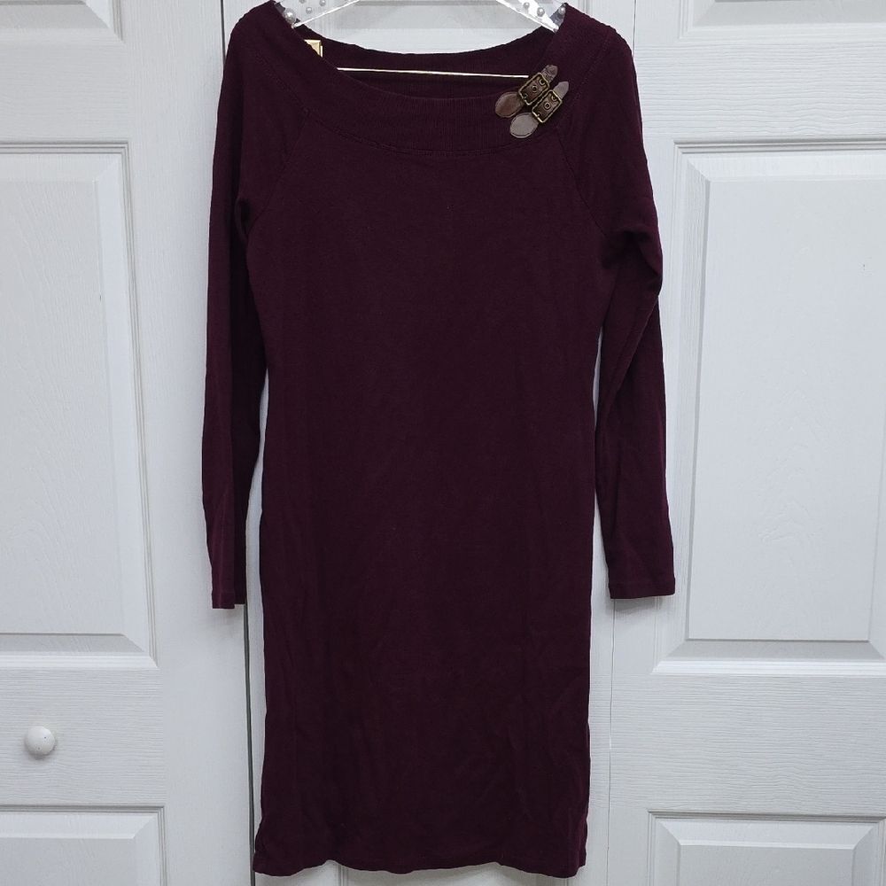 Ralph Lauren Deep Purple Long Sleeve Dress